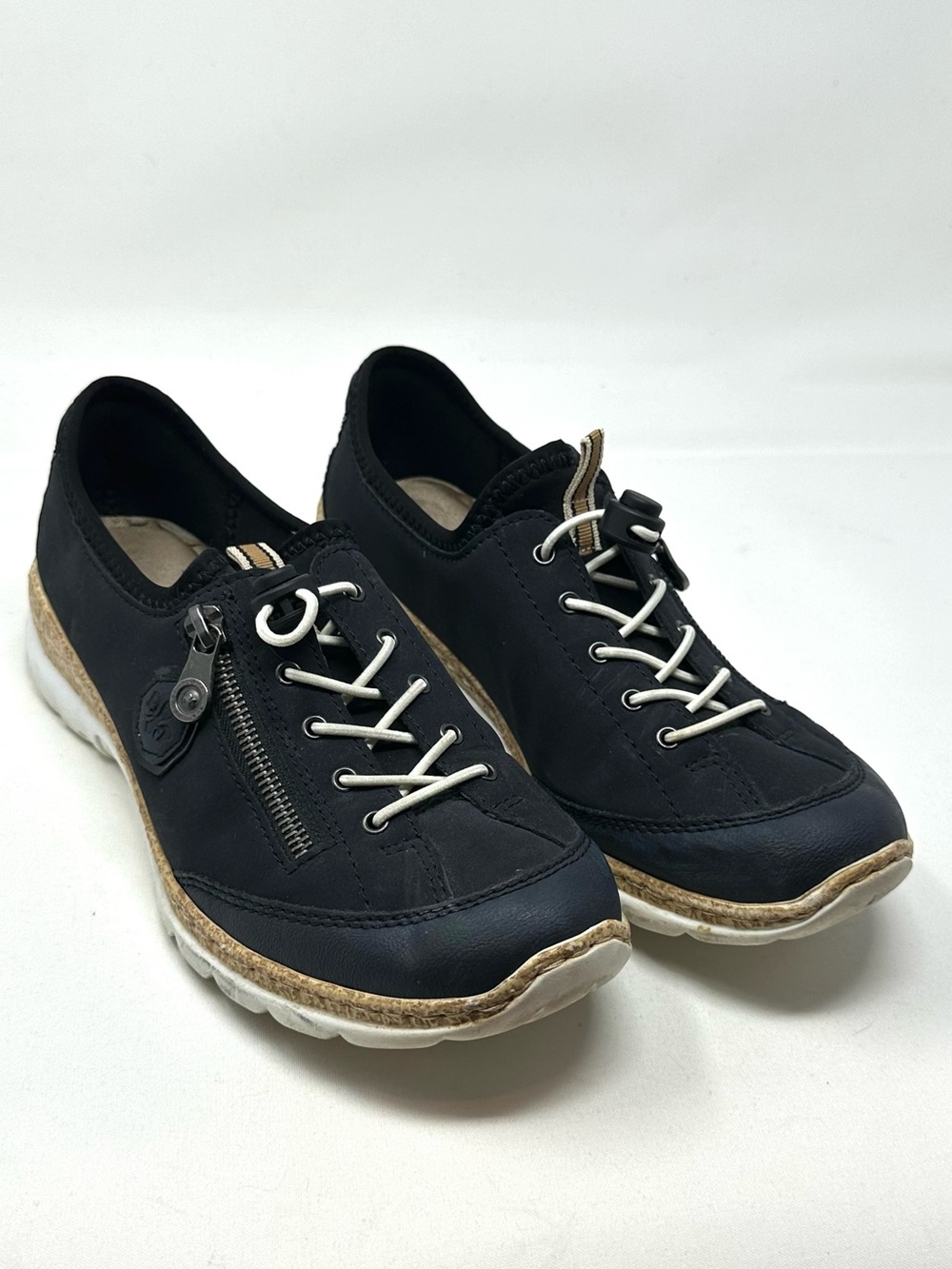 Rieker Nikita Navy Blue Slip On Sneakers Women Sz 40